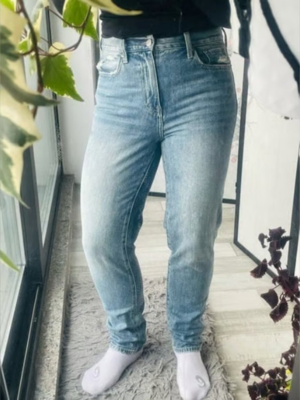 Pistola Jeans Wide Leg Boyfriend Style Cotton Blue Sz 27 Boyfriend Distressed